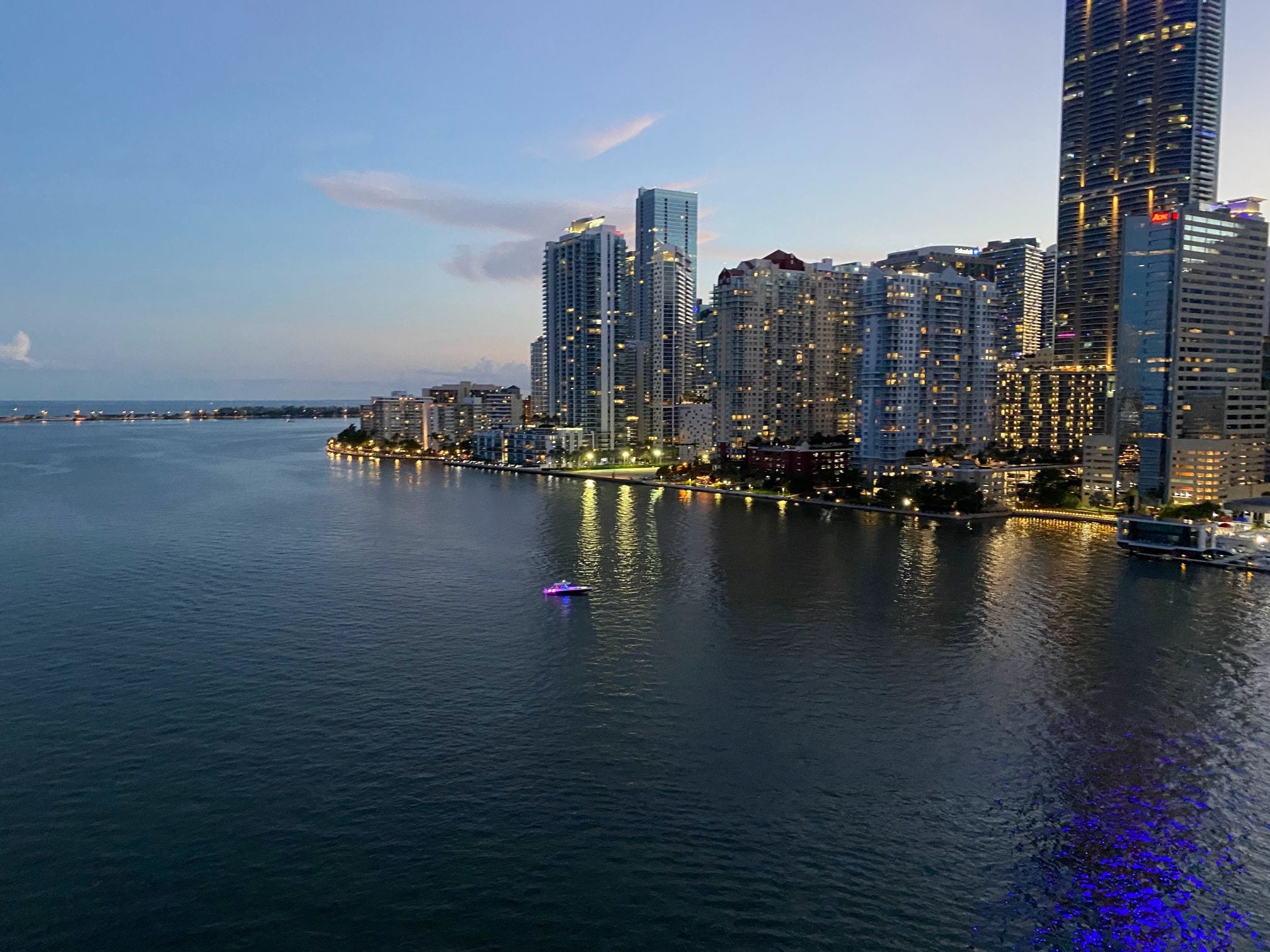 A view of the city from across the water.